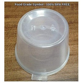GSL 50 x 100ml Food Storage Grade Hinged Lid Plastic Containers.