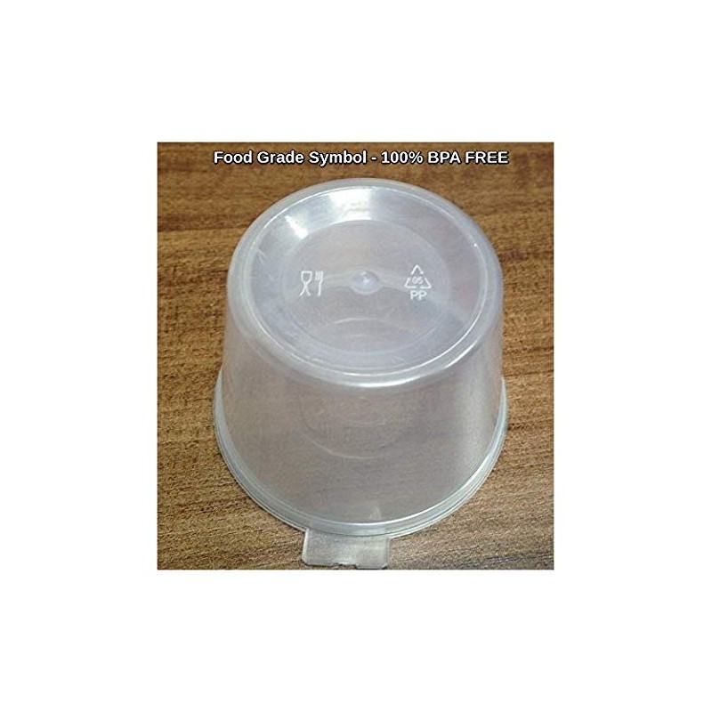 GSL 50 x 100ml Food Storage Grade Hinged Lid Plastic