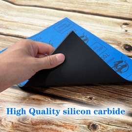 14PCS Ultra-Fine Sandpaper 3000 to 20000 Grit Wet Dry Sandpaper Assortment 9x11 Inch Premium Wet and Dry Sandpaper，7 Grits Various for Wood Metal or Auto Final Sanding