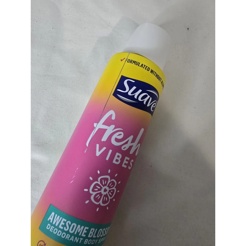 Suave 3X Suave Fresh Vibes Deodorant Body Spray Awesome Blossom