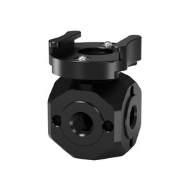 CS PRIORITY Mini Aluminum Alloy Multi Screw Hole Adapter with Cold Shoe Holder 1/4" 3/8" Screw Hole for Camera Flash Lights Bracket