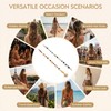 2 Pcs Bohemian Hair Chain with Colorful Beads & Sun