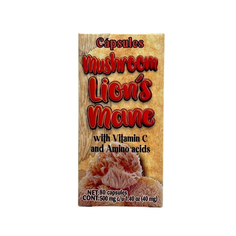 Hongo Melena de León Vitamina C 80 cáps Herbolaria Saludable