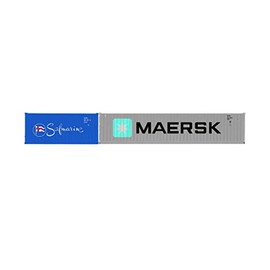Hornby R60126 Safmarine & Maersk, 1 x 20' and 1 x 40' Containers-Era 11 Wagon Packs, Blue, One Size