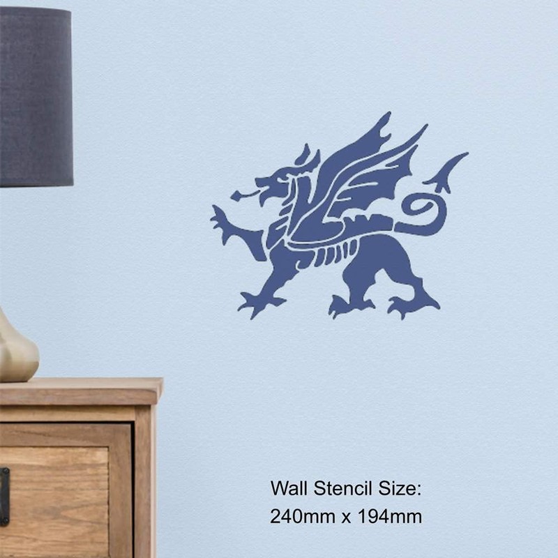 A4 'Welsh Dragon' Wall Stencil/Template (WS00012907)