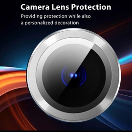 Zeking (2 Set for iPad Air 11inch/13inch M3 2024 Camera Lens Protector, Scratch-Resistant HD Clarity Ultra-Thin 9H Tempered Glass with Aluminum Edging, Individual Metal Lens Cover (Silver)