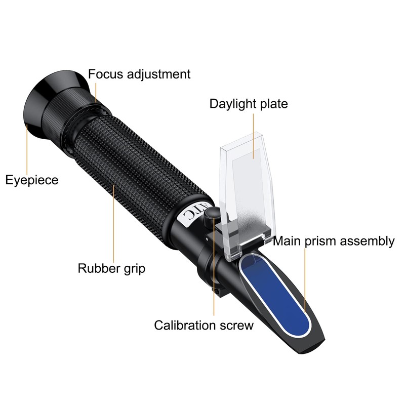 Professional Salinity Refractometer,Salinity Tester, Salt Tester for Saltwater Pool, for
