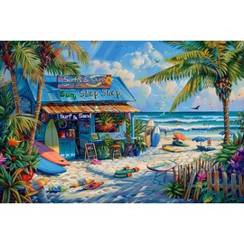 Puzzles - Surf Shack - 1000 Piece Jigsaw Puzzle (Beach Surfing)
