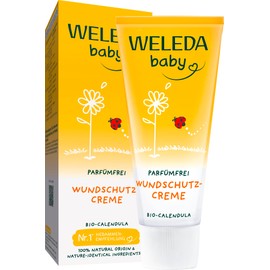 WELEDA Organic Baby Calendula Wound Protection Cream Fragrance-Free - Natural Cosmetics Wound Ointment / Baby Cream for the Protection of Sensitive Skin in the Nappy Area. Helps with Redness, Irritated Skin & Soreness (1 x 75 ml)