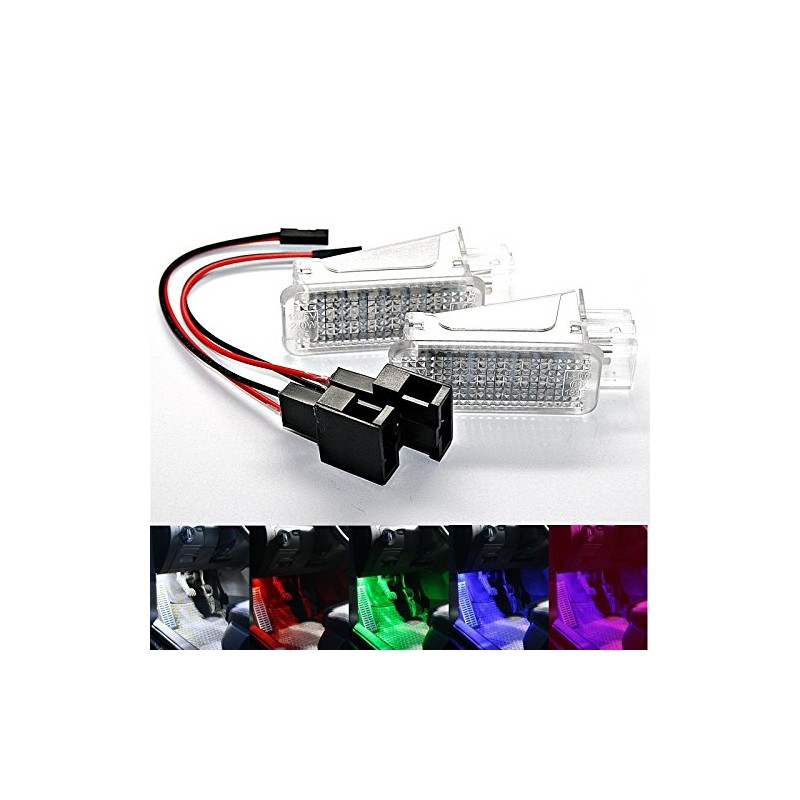 2 x LED Module Footwell Lighting – White Blue Red