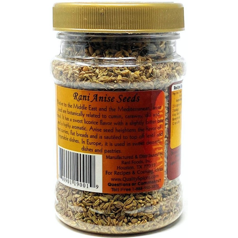 Rani Anise Seeds (Hari Saunf) 3oz (85g) PET Jar ~