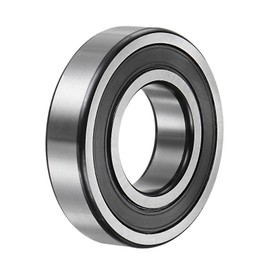 sourcing map 6207-2RS Deep Groove Ball Bearing,35 x 72 x 17mm C3 Double Rubber Sealed Chrome Steel Bearings,Black
