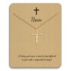CharmSStory Gold Plated Nurse Cross Pendant Inspirational Nameplate Necklaces Customized