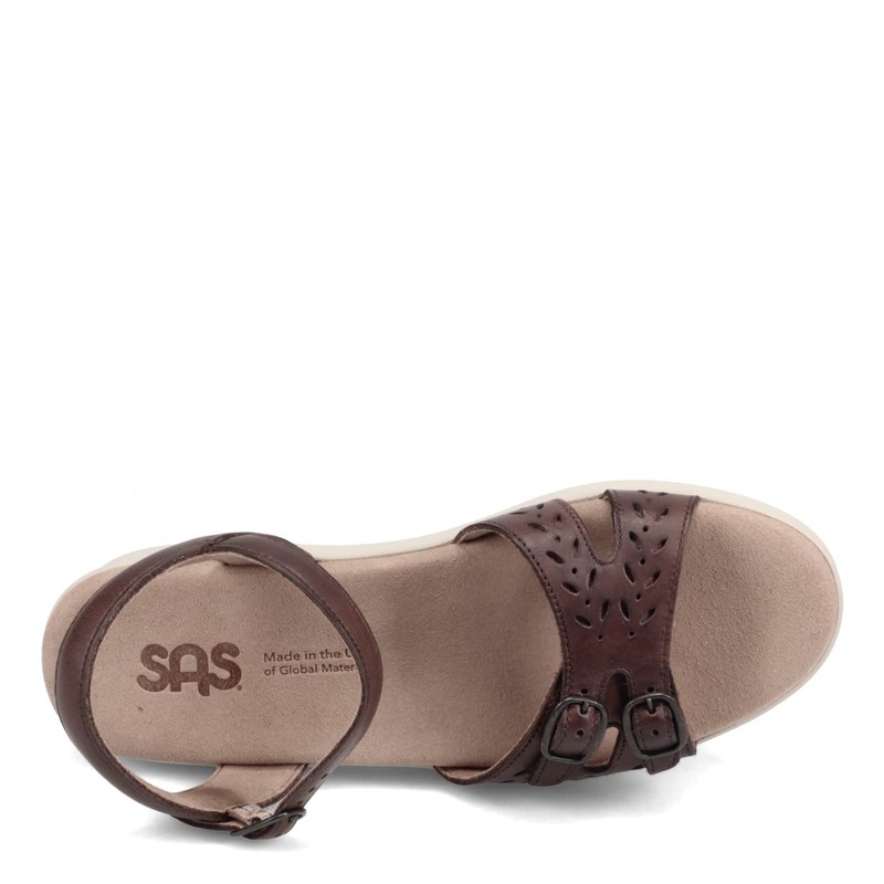SAS Duo Adjustable Comfort Sandal Darkwood 7 N - Narrow