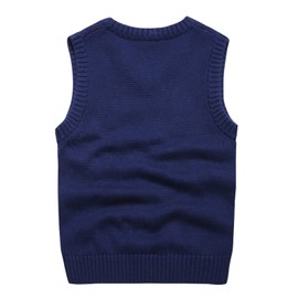 KID1234 Boys Jumper Kids Knit Vest Cotton Knitwear Sleeveless Sweater Pullover 4-14 Years Kids Clothes… Blue