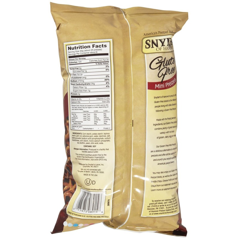 Snyder's of Hanover Gluten Free Mini Pretzels - 8 oz