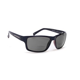 Coyote Eyewear BP-13 Polarized BiFocal Sunglasses +1.25 in Black/Grey UV Protection Wrap-Around Reading Sunglasses