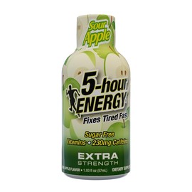 Sour Apple Flavor Extra Strength 5-hour ENERGY Shots - Size: 12 Pack