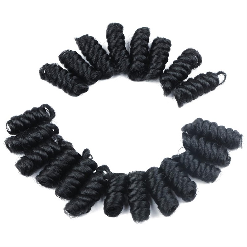 3 Packs Saniay Curl Crochet Braids Short Crochet Braiding Bouncy