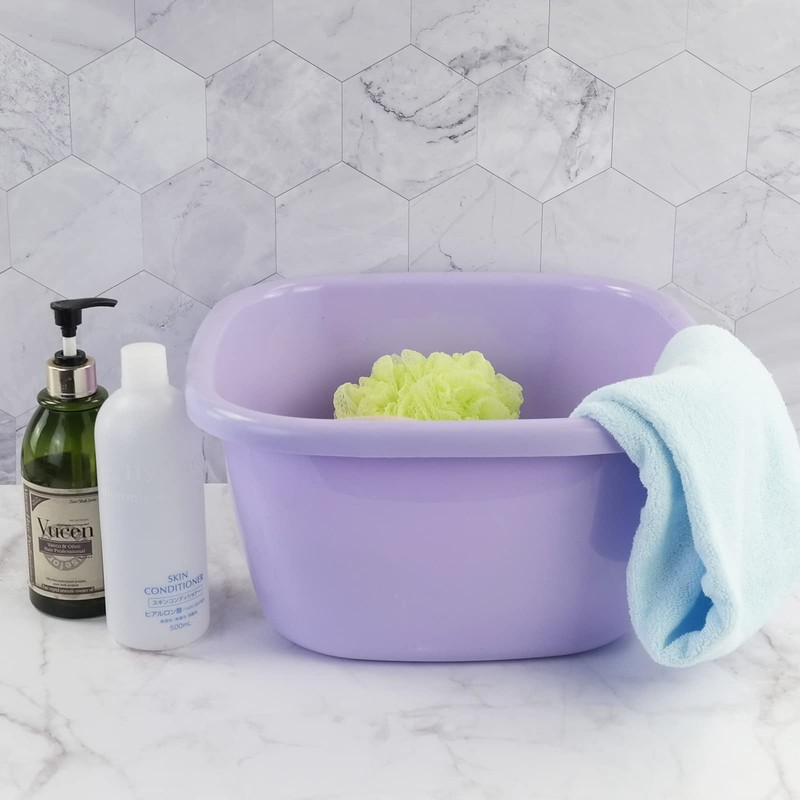 Pekky 18 Quart Plastic Wash Tub Basin, Large Dish Pan,