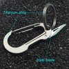 PJYTAC Titanium Carabiner Keychain with Key Rings, Multi-Function Keychain Quick