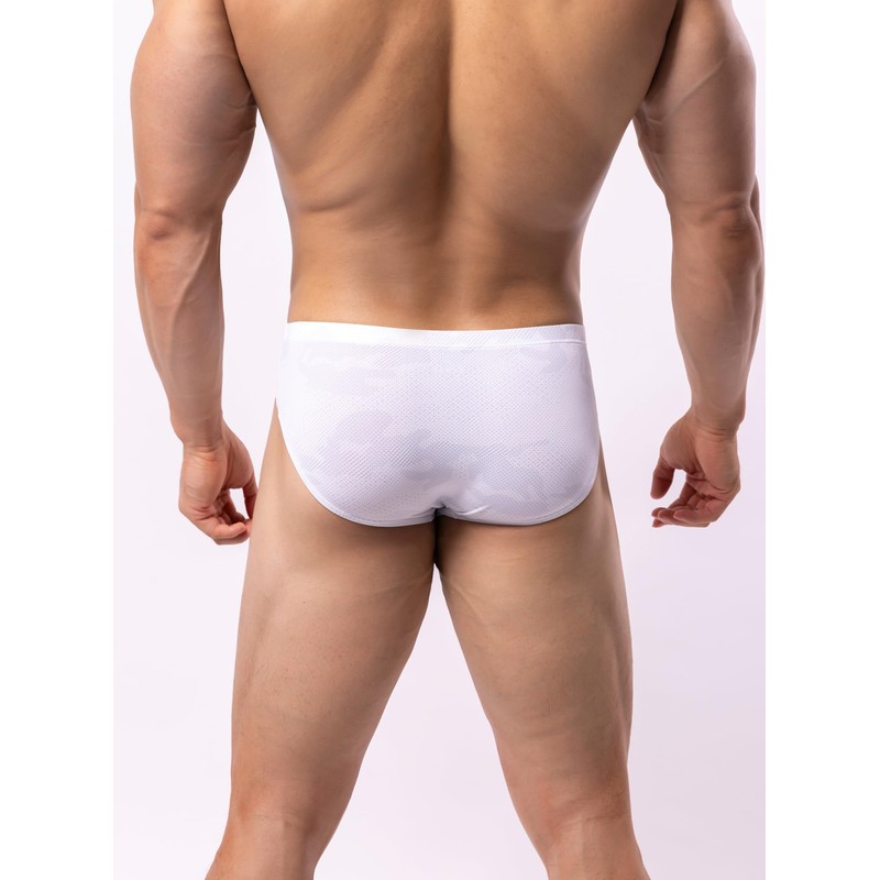 WINDAY Men's Briefs Mesh Low Rise Bikini Briefs Soft Breathable
