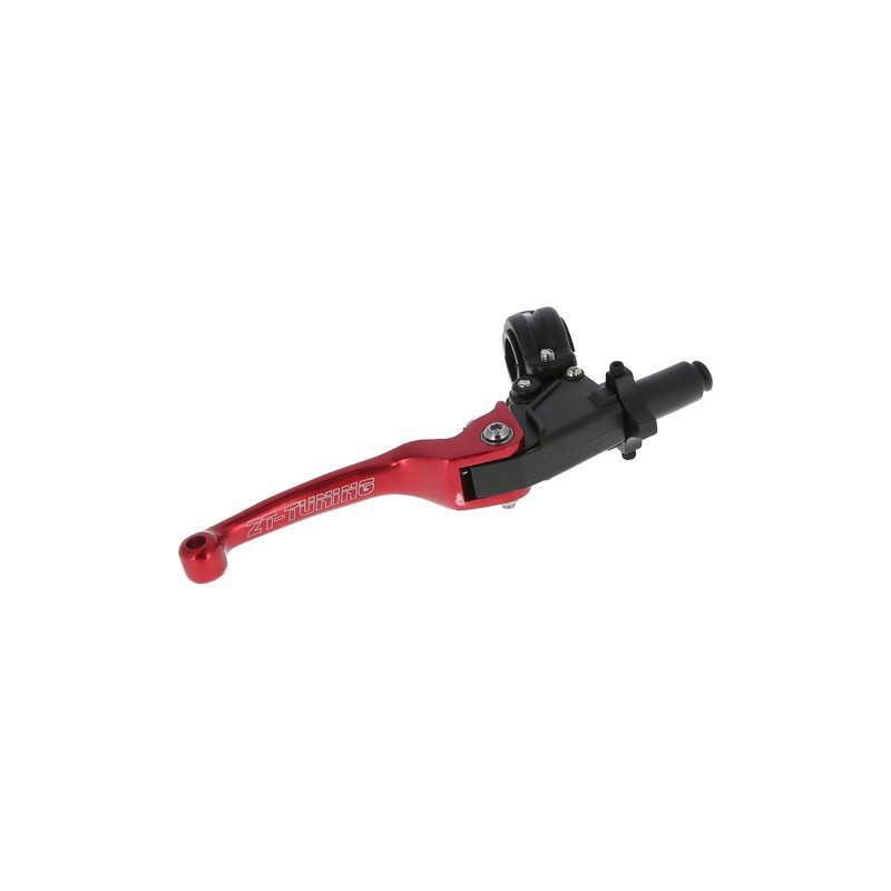 Set Brake and Clutch Fitting with Folding Lever Racing Red
