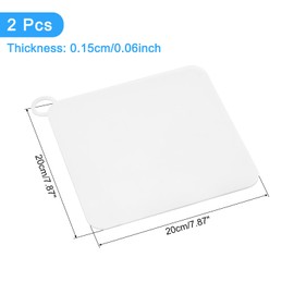 uxcell Silicone Tub Stopper Floor Drain Cover, 8 x 8inch Anti-Odor Bathtub Drain Mat Plugs Sewer Stopper for Kitchen Bathroom Balcony, Square White 2Pcs