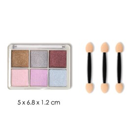 6 Colors Solid Nail Powder Palette Nail Powder Nuance Nail Metallic Powder Gel Nail (Aurora)