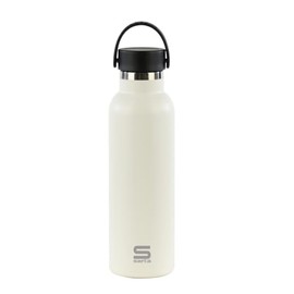 KINETICO SPAIN S.L.U. SAFTA NATA Thermos Flask, Water Bottle, Stainless Steel, Double Insulated, 12 Hours Hot Drink and 24 Hours Cold Drinks, 7.3 x 25 cm, 600 ml, Cream, M, Casual