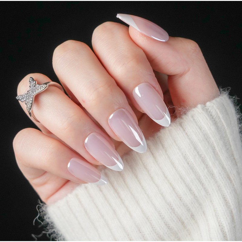 Cloudtrip 30 Uñas Postizas De Almendras: Uñas De Almendras De