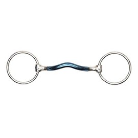 Shires Blue Alloy Loose Ring Mullen Mouth Bit 4.5"