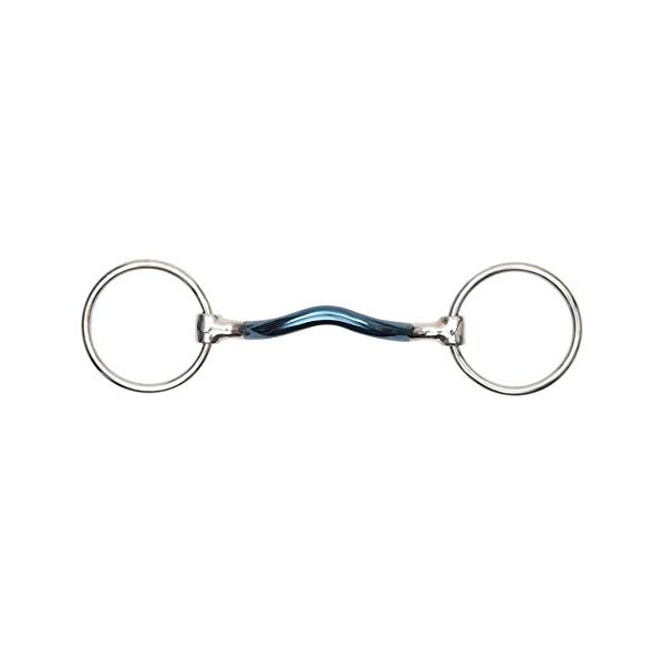 Shires Blue Alloy Loose Ring Mullen Mouth Bit 4.5"