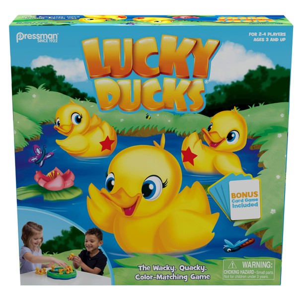Lucky Ducks - The Memory and Matching Game That Moves - Includes A Fun Pop The Pig Make-A-Match Card Game