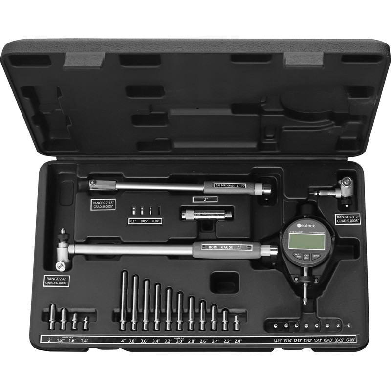 Neoteck Digital Dial Indicator Bore Gauge with 0.7"-6"/0.0005" Measuring Range