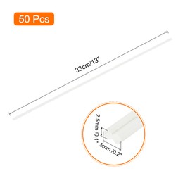 sourcing map 50pcs 13 Inch Plastic Welding Rods PVC Welding Strips Welder Rods for Plastic Welder,Car Bumper, Kayak Repair, White