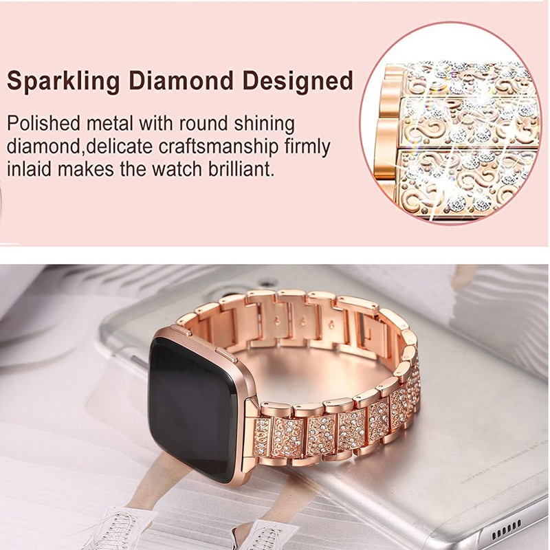 Compatible with Puqo Smartwatch, Lamshaw 22mm Quick Release Jewelry Bling