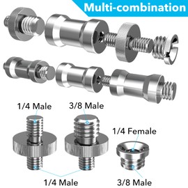 Homeet Pack of 22 Camera Screw Tripod 1/4 to 3/8 Inch Screws Converter Thread Screw Tripod Thread Adapter Screw for Camera, Tripod, Ball Head, Monopod, Quick Release Plate