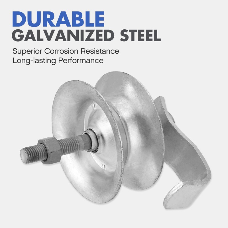 SPARKWHIZ Sliding Gate Rollers for 1 5/8" Pipe Track, 5"