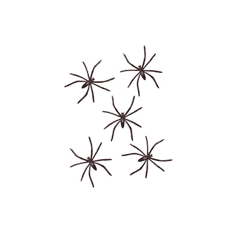 WIDMANN Idena 5382 50 Mini Spiders, Black Plastic, 15.8 x