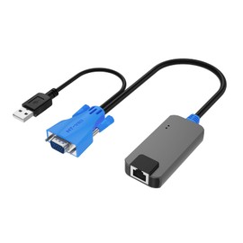 MT-VIKI 1 Pack USB VGA to RJ45 Dongle, Work for MT-VIKI CAT6 KVM Switch (1708MS-IP) Extend Distances up to 230ft/70m from KVM Console to Servers