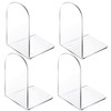 MerryNine Acrylic Bookends, Clear Curved Bookstand, Desktop Invisible Book Dividers