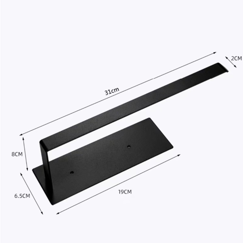 JJiaoLinin black kitchen roll holder，Magnetic Kitchen Roll Holder ，No Drilling