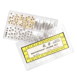 Akozon Watch Stem Extender + Crowns Accessory Repairing Replacement Tool Kit with Box