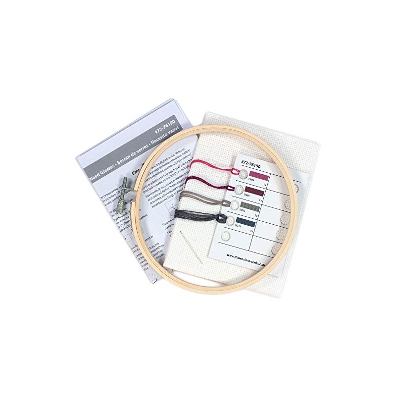Dimensions 72-76190 Need Glasses Counted Cross Stich Kit, 14 White