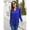 Halife - Blusas tipo túnica enrollables con cuello en V