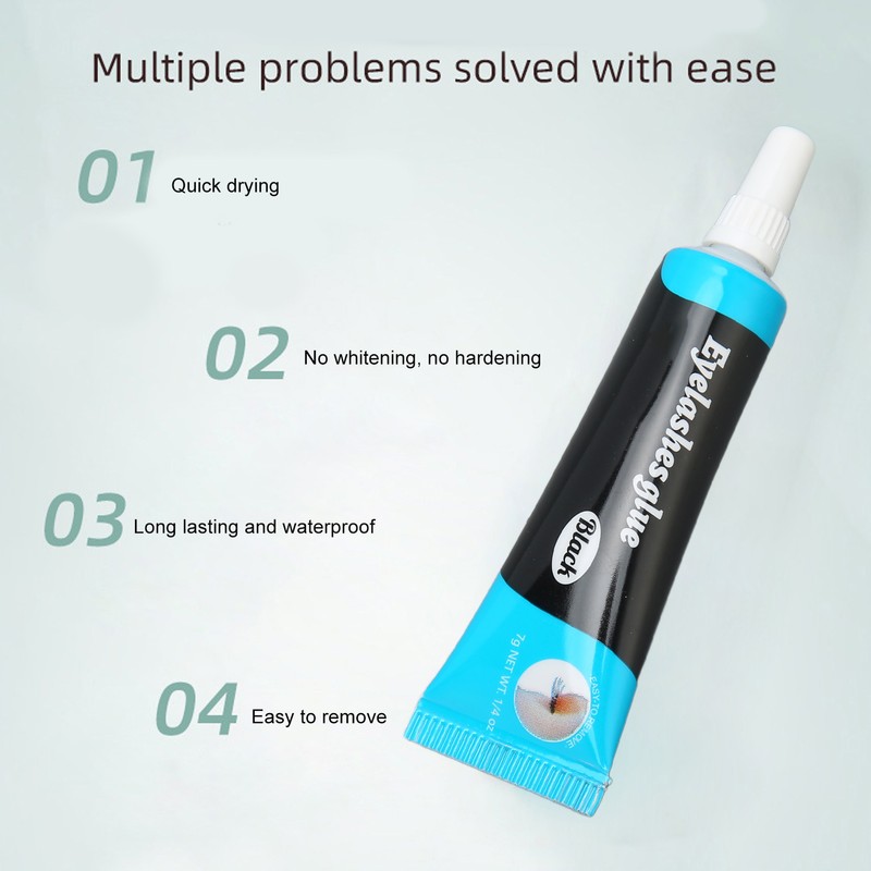 12Pcs False Eyelash Glue Quick Drying Super Strong Waterproof Long