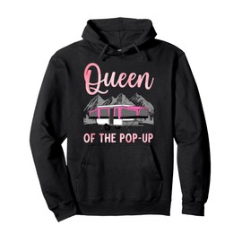 Pop Up Camper Art For Women Girls Pop Up Trailer Camping Pullover Hoodie