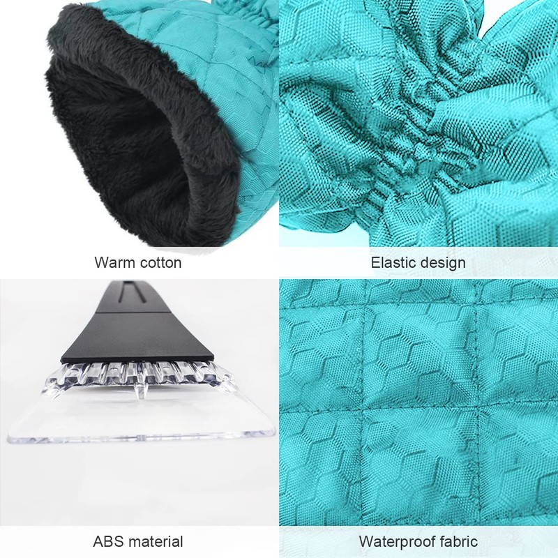 CGEAMDY Ice Scraper with Glove, Car Windscreen Scraper with Glove,