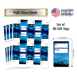 Religious Nativity Gift Tags, Self Adhesive Glossy Stickers, Xmas Present Labels. Set of 80 Labels. to and from Labels. Merry Christmas Made in USA